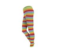 grödo Damen Leggings 6-farbig geringelt Bio Baumwolle Elasthan Stachelbeere-Sonne 36/38