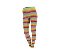 grödo Damen Leggings 6-farbig geringelt Bio Baumwolle Elasthan Stachelbeere-Sonne 38/40