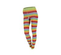 grödo Damen Leggings geringelt Bio Baumwolle Elasthan Schwarz-Grau-Geringelt 38/40