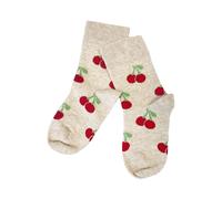 grödo Kinder Socken Baumwolle (kbA) Kirschen beige-melange Gr.5-6
