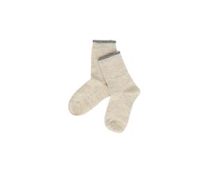 grödo Kinder Socken hellbraun-melange Gr. 5-6