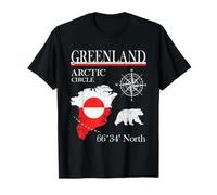 Grönland Arctic Circle - Polarkreis Nordrönland Flagge T-Shirt