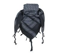 GROJADORI® PLO Palästinenser Pali Tuch Halstuch Schal Kufiya, Grau-Schwarz