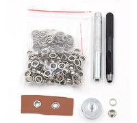 Grommet Werkzeug Kit 100 Sets 3,5 17 mm Metall-Ösen-Ösen mit Installer, Stanzpresse, Ösen-Werkzeug-Set for Lederwaren, Kleidung, Schuhe, Vorhänge (Color : 12mm)