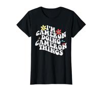 Groovy I'm Cameron Doing Cameron Things Lustiger Muttertag Preisgünstiges Grafik-T-Shirt, Damen, Schwarz, XL