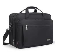 Große Aktentaschen für Herren, Segeltuch-Tragetasche, 39,6 cm, 43,2 cm, 48,3 cm, Laptoptasche, Arbeitstasche, Büro, Kuriertasche, Business-Datei, Schwarz, Ultra Large Size (19 Inches)