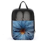 Große blaue Blumen-Schuhtasche für Reisen, wasserdichte Schuhtasche, Schuhaufbewahrung, Organizer mit Reißverschluss und Griff, Sneaker-Tasche, Schuhbeutel, Stil, Einheitsgröße, Schuhbeutel für
