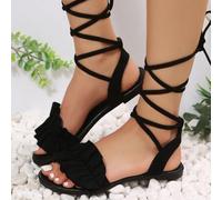 Große Damengröße Sommer 2024 Neue Träger Slip-On Flache Sandalen, Bequeme leichte Lässig Bade-Schlappen, Mode Sandalen Valentinstag