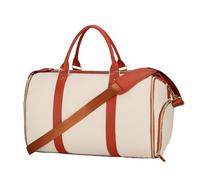 Große Faltbare Reisetasche für Reisen - Holdall wasserdichte Gepäcktasche, Stauraum mit Schuhfach | Weekend Overnight Sports Bag for Women Men, Stried, 53,3 x 33 x 27 cm, weiß, riferimento alla