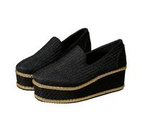 Große Größe Schuhe Damen Amerikanischen Passenden Casual Set Fuß Dicke Sohle Pantoletten Sandalen Atmungsaktiv Freizeitschuhe Absatz Espadrilles Slip-On Stoffschuhe