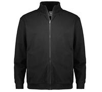 Sweatjacke AHORN SPORTSWEAR, Herren, Gr. 5XL, schwarz (schwarz, schwarz), 100% Baumwolle, bestickt, unifarben, normal, hoch geschlossener Ausschnitt, Sweatjacken Sweatjacke, in sportlichem Design (487