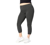 Merry Style Damen 3/4 Leggings Capri Große Größen Damen Leggings aus Baumwolle Capri Sportleggings MS10-455 (DunkelMelange, 7XL)