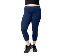 Große Größen Capri Leggings aus Baumwolle MS10-455 Marineblau 3XL 3XL Marineblau