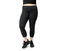 Große Größen Capri Leggings aus Baumwolle MS10-455 Schwarz 3XL 3XL Schwarz