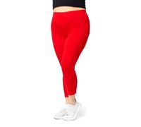 Große Größen Capri Leggings aus Viskose MS10-449 Rot 7XL 7XL Rot