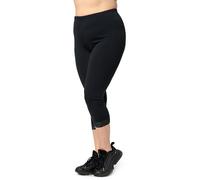 Große Größen Capri Leggings mit Spitze aus Baumwolle MS10-458 Schwarz 6XL 6XL Schwarz