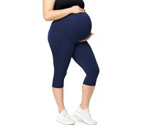 Große Größen Capri Umstandsleggings aus Baumwolle MS10-464 Marineblau 7XL 7XL Marineblau