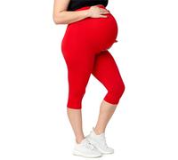 Große Größen Capri Umstandsleggings aus Viskose MS10-461 Rot 6XL 6XL Rot
