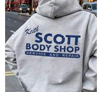 Große Größen Damen Scott Body Shop Service und Reparatur Grafik Sweatshirt, lässiges, weites Sweatshirt für Herbst & Winter, Thanksgiving Weihnachten
