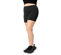 Große Größen Damen Shorts aus Baumwolle MS10-457 Schwarz 6XL 6XL Schwarz