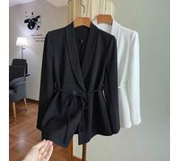 Große Größen einfarbiger Schal-Kragen Design, einfach und vielseitig, geeignet für Geschäft, Büro und Alltagstragen. Kann mit einem lässigen Blazer mi