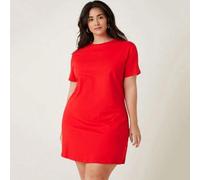 Große Größen Kurzarm einfarbiges T-Shirt Kleid, Sommerkleider für Frauen, Sommeroutfits für Frauen, elegante Kleider für Frauen, lässige Damenkleider