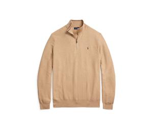 Große Größen - Pullover aus Baumwollpiqué TALL 2XL Tan