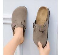 Große Größen Slouchy Herren Hausschuhe - Bequeme Fütterung Dicke Sohle Rutschfeste Sohle Damen Kork Sohle Halbe Komplette Hausschuhe Kombi Mode Damen