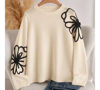 Große Größen Strickoberteil für Herbst und Winter, warme Damenblusen, lässige Damenoberbekleidung für Herbst und Winter, Wollpullover, süße Pullover,