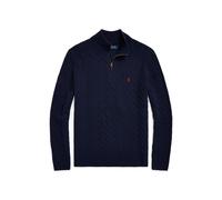 Große Größen - Zopfmusterpullover mit Reißverschluss BIG 2X Blue