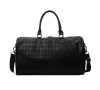 Große Kapazität, Fitness-Tasche, PU-Leder, Gepäcktasche, Reisetasche, Übernachtungstasche, Wochenendtasche, modische Sporttasche für den täglichen Gebrauch, Schwarz