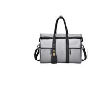 Große Leder-Fitness-Umhängetasche für Herren Fitness-Sporttasche, Reisetasche, multifunktionale PU-Leder-Outdoor-Sport-Handtasche, große Kapazität, Aufbewahrung, Schultertasche(Grey)