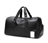 Große Leder-Fitness-Umhängetasche für Herren PU Leder Sporttasche Fitness Sporttaschen Trocken Nass Handtaschen for Männer Frauen Training Schulter Reisen Sac De Sport(Plus Wet S)