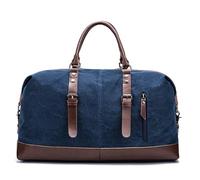 Große Leder-Fitness-Umhängetasche für Herren Reisetasche Herren PU Leder Outdoor Gepäck Reise Fitness Fotografie Tasche Große Kapazität Handtasche Schulter Rucksack Männlich(Dark Blue)