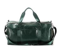 Große Leder-Fitness-Umhängetasche für Herren Sporttasche aus Leder, Schultertasche, Schuhfach, wasserdicht, for Reisen im Freien, große Kapazität, Sport, Fitness, Handtasche(Green)