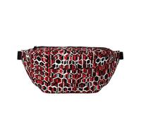 Große Outdoor-Sportgürteltasche mit abstraktem geometrischem Muster, Crossbody-Bauchtasche für Damen und Herren, Reisen, Workout, Hüfttasche