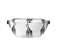 Große Outdoor-Sportgürteltasche mit afrikanischem Giraffen-Druck, Crossbody-Bauchtasche für Damen und Herren, Reisen, Workout, Hüfttasche