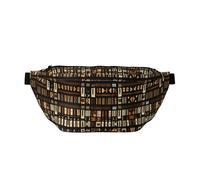 Große Outdoor-Sportgürteltasche mit afrikanischem Schlammstoff, Tribal-Druck, Crossbody-Bauchtasche für Damen und Herren, Reisen, Workout, Hüfttasche