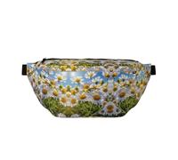 Große Outdoor-Sportgürteltasche mit Gänseblümchen-Motiv, für Damen und Herren, für Reisen, Workout, Gürteltasche