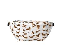 Große Outdoor-Sportgürteltasche mit niedlichem Eichhörnchen-Aufdruck, Crossbody-Bauchtasche für Damen und Herren, Reisen, Workout, Hüfttasche