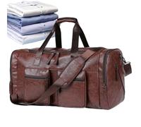 Große Reisetasche aus Kunstleder, robust, mit Reißverschluss, weicher Innenfutter, stylisches Accessoire mit Mehreren Fächern, riferimento alla descrizione, Siehe Beschreibung