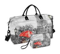 Große Reisetasche, London Big Ben Tree England Bridge, Wochenend-Reisetasche für Damen und Herren, Gepäcktasche mit Trolleyhülle, Flugzeug-Reiseutensilien zum Fliegen, #02, Einheitsgröße, modisch