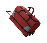 Große Reisetasche mit Rollen, wasserdicht, faltbar, Reisetrolley für Herren, Outdoor, Ausflüge, Picknick, Rot