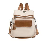 Große Rucksack-Geldbörse - Damen-College-Büchertasche, Quasten-Reißverschluss-Anhänger, Mehrzweck-Reisetasche | Mode, Arbeit, Schule, Alltag, Pendeln, Lässig, Stilvoll, Organizer, Tragetasche Für Dame