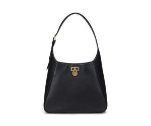 Große Schultertasche Tanner aus Leder EINHEITSGROESSE Black