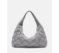 Große Tasche aus Nylon mit wattierter Steppung braun