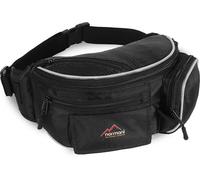 Große Trekking Bauchtasche Outdoor Gürteltasche Hüfttasche Sling Bag - wasserdichtes Obermaterial mit Reflektorstreifen und vielen Fächern