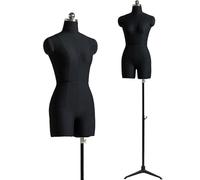 Große weibliche Kleiderpuppe mit Rollen, höhenverstellbarer Ständer zum Nähen, Schneidern und Kleidungsdesign