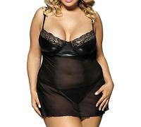 Großer bequemer sexy Hosenträger Großer bequemer Damenunterwäsche Bügel-Nachthemd Durchsichtiger Schlafanzug Sexy Dessous für Bügel-Nachthemd Durchsichtiger Schlafanzug Spitze Enge Sexy