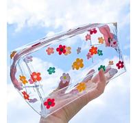 Großer Blumen-Federmäppchen - Transparente Aufbewahrungstasche, perfekt für Studenten, Künstler und Profis im Büro, in der Schule, zum Zeichnen, für S